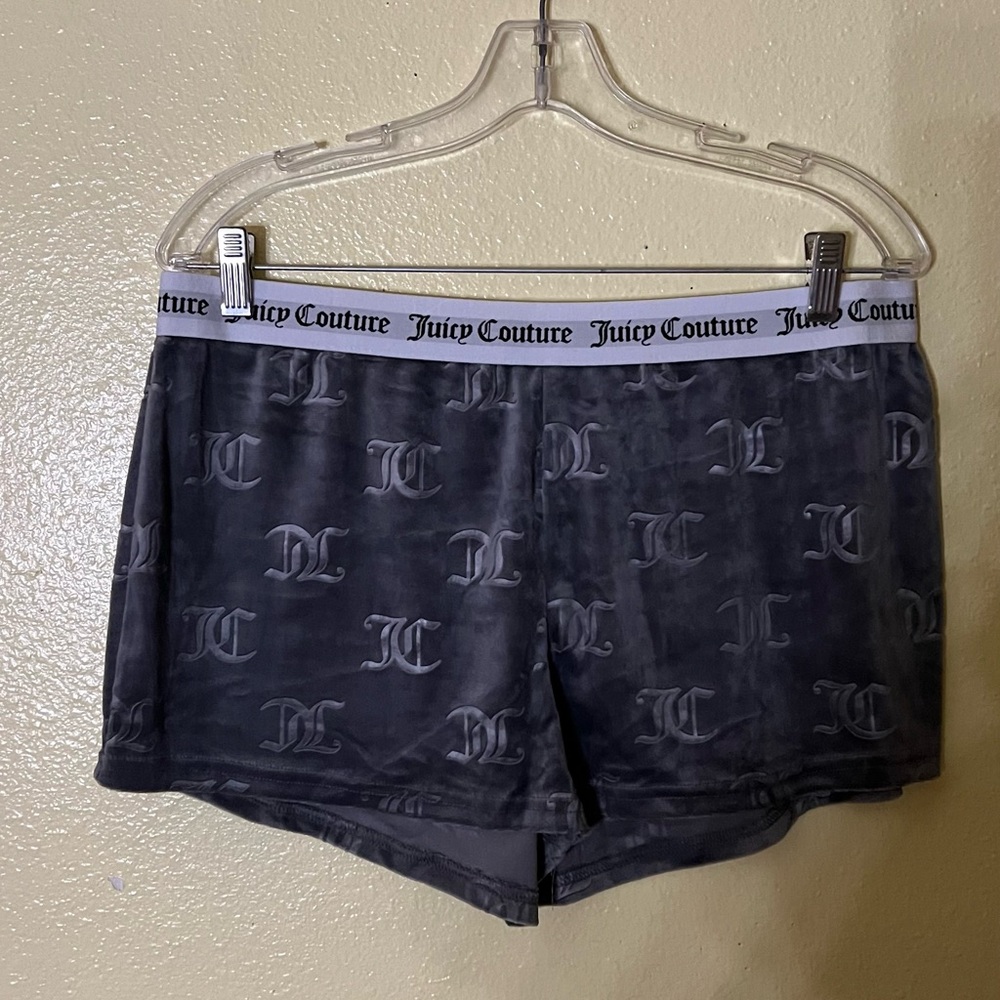 Juicy Couture Black Monogram Athletic Shorts